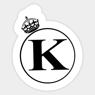 K of king Sticker